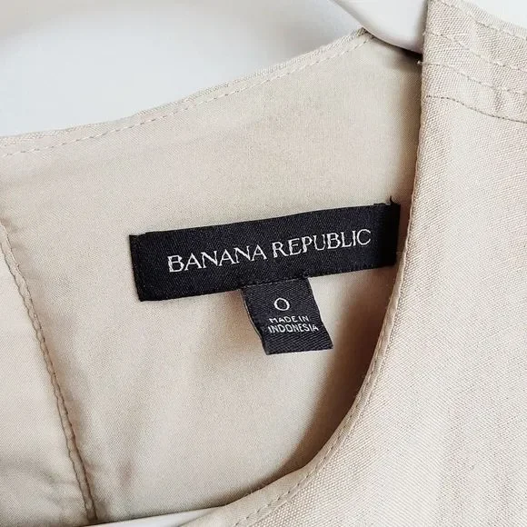 BANANA REPUBLIC | Linen Blend Peplum Utility Dress | Multiple Sizes - Picture 8 of 14